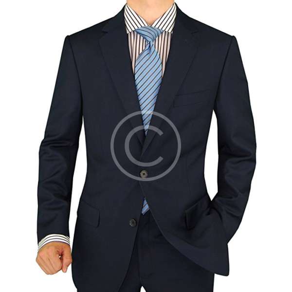 Luxury Fit 3pc Black Solid Suit